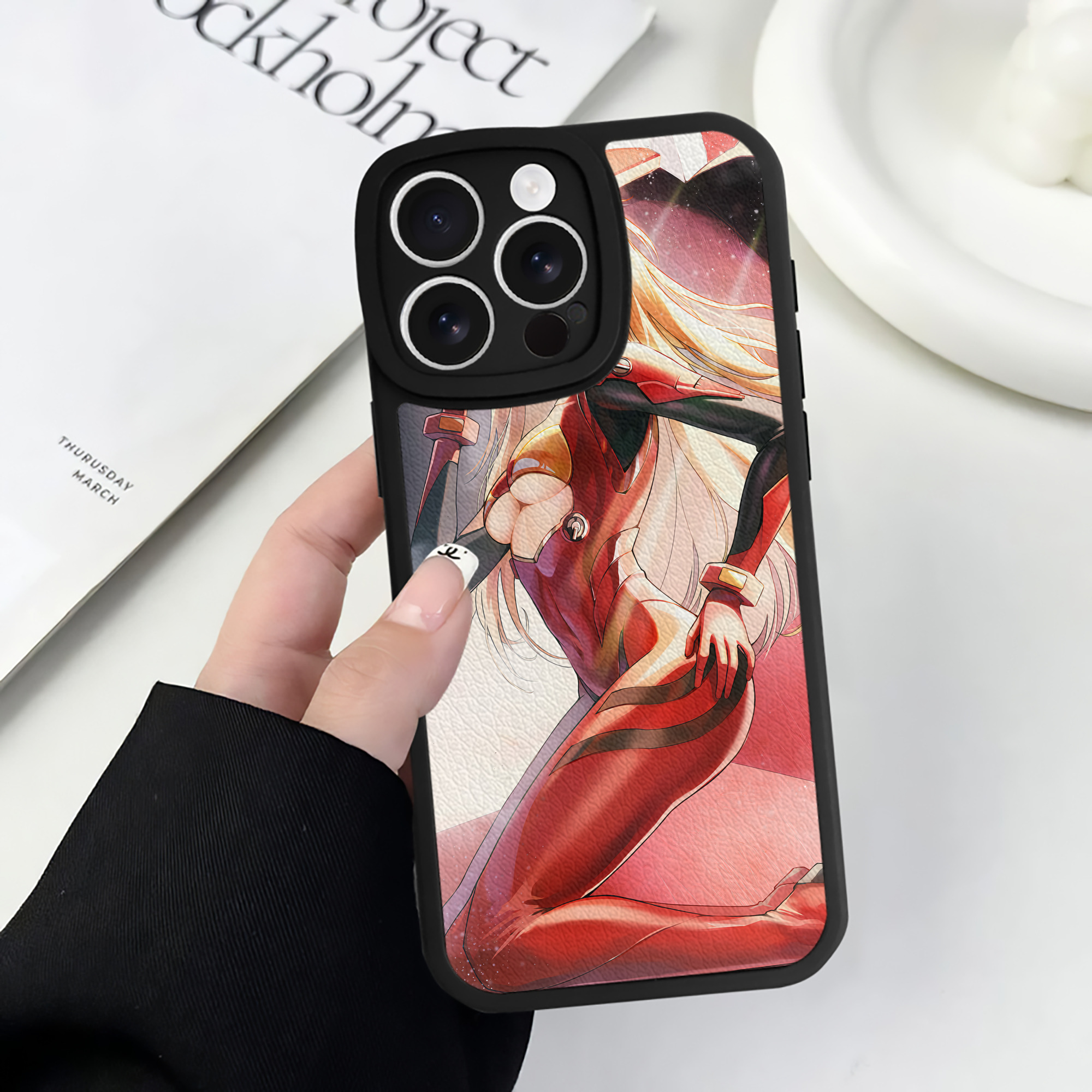 （画像用） EVA 新世紀エヴァンゲリオン 【iPhone 16シリーズ対応】シリコンスマホケース（レザー調） 材質：シリコン